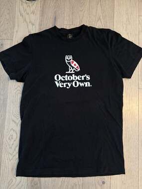 October's Very Own OVO Canadian Flag Owl Logo T-Shirt